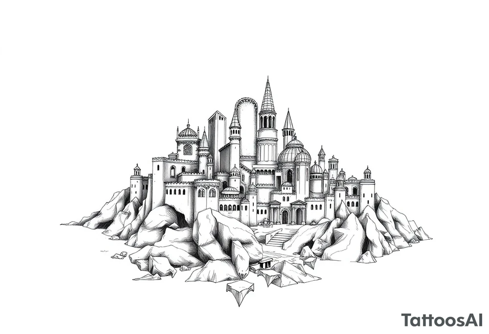 city of 
Atlantis tattoo idea