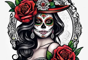 Mexico day of dead tattoo idea