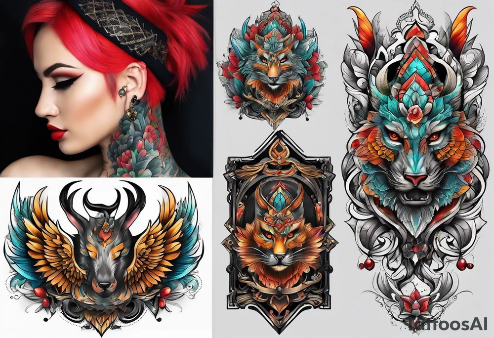 Full leg tattoo tattoo idea