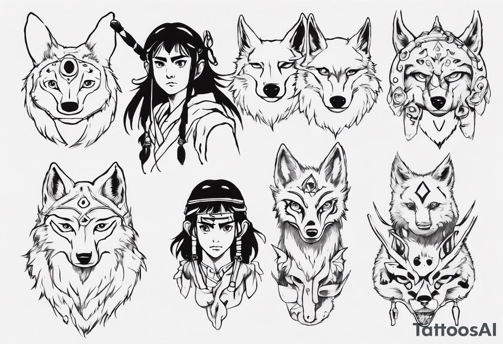 Princess mononoke tattoo idea