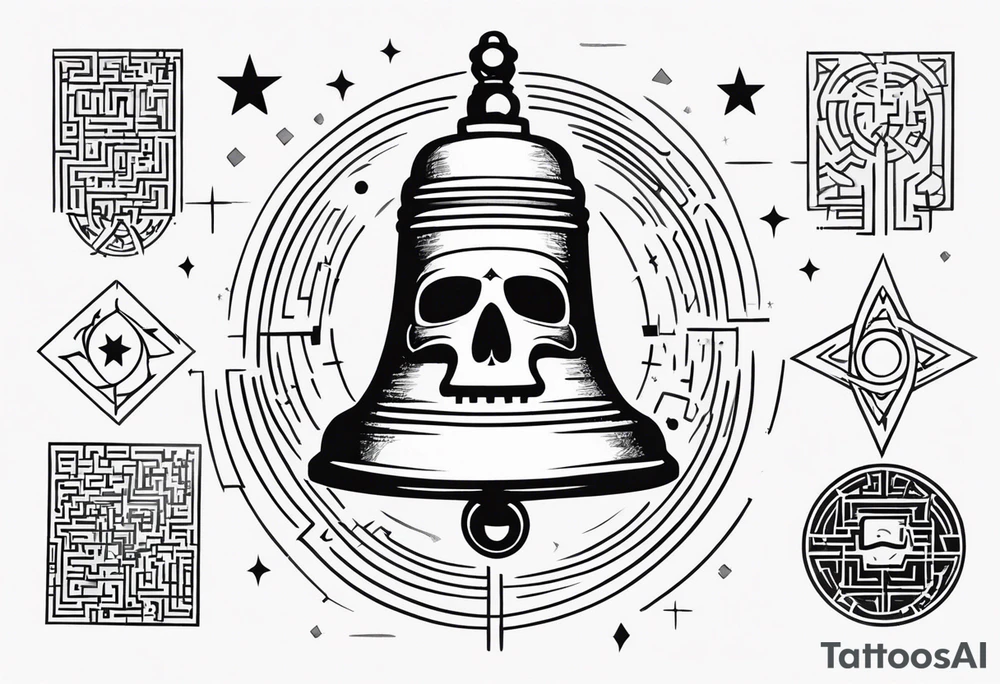 Bell, Maze, tracks, North Star, Graveyard, Mask, Eternal, Rewind, tattoo idea