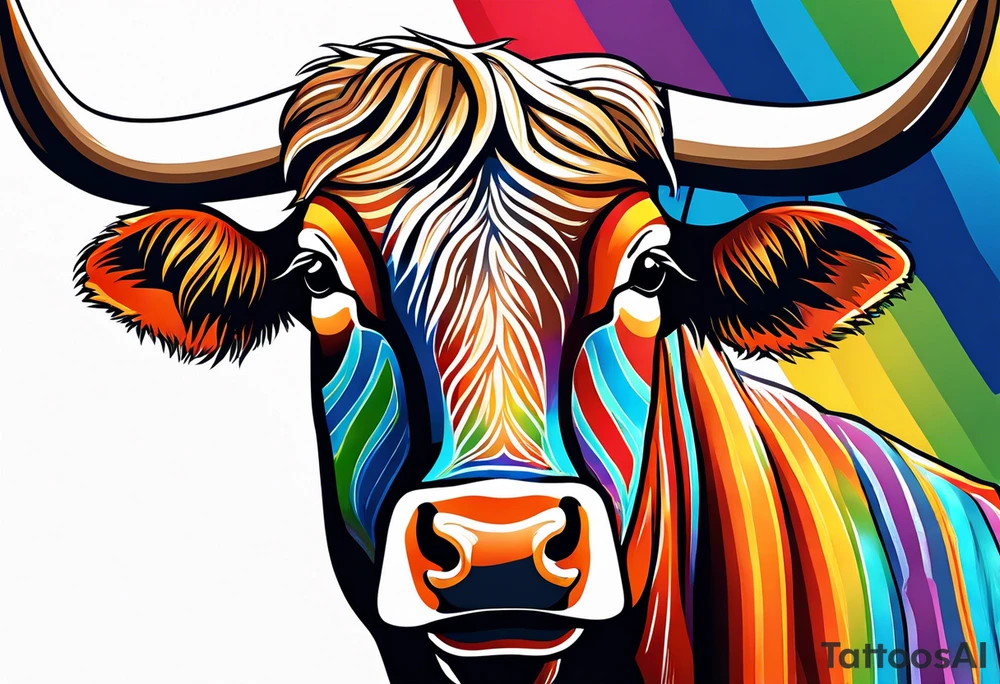Longhorn with sarape tattoo idea