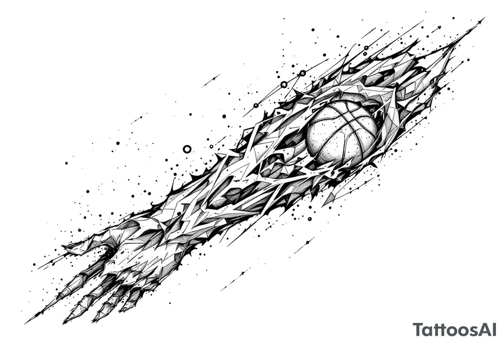 Chosen 1 kaw with basketball with rode on forarm tattoo idea