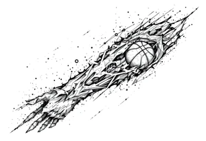 Chosen 1 kaw with basketball with rode on forarm tattoo idea