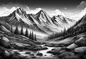 Jeremiah 1:19 tattoo with a mountain tattoo idea