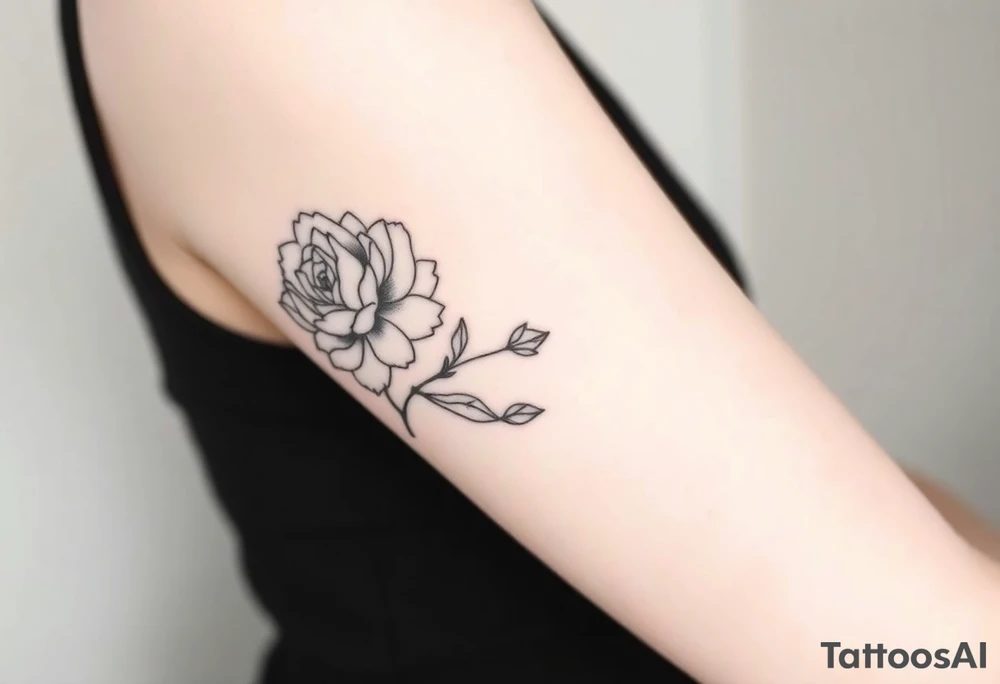 rose and chrysanthemum tattoo idea