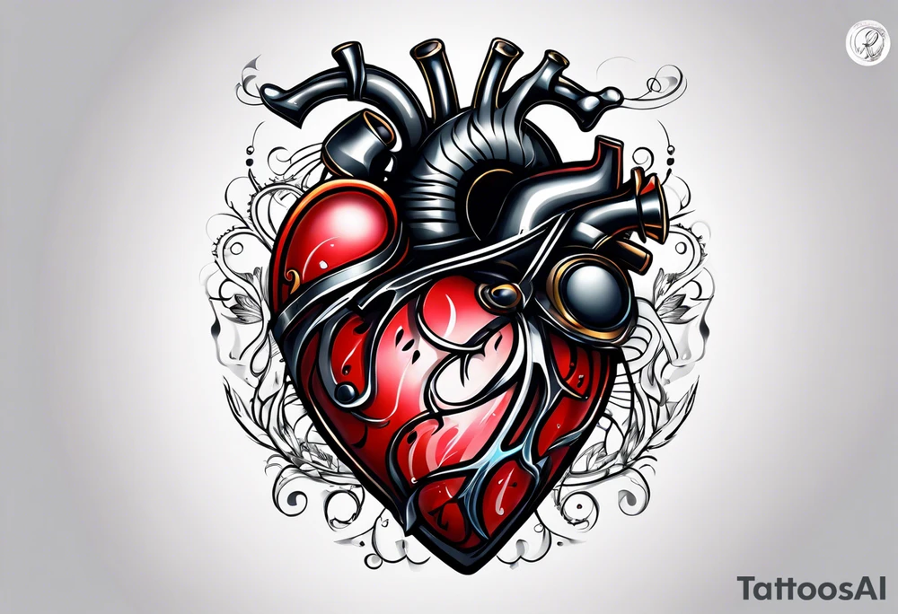 Transformation heart tattoo idea