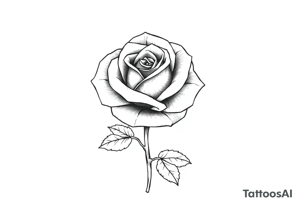 ROSE WITH THE STEM tattoo idea