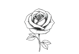 ROSE WITH THE STEM tattoo idea
