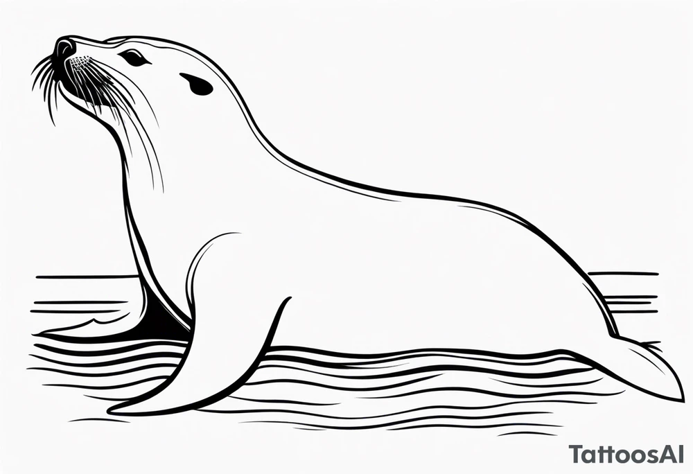 Sea lion tattoo idea