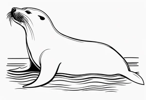 Sea lion tattoo idea