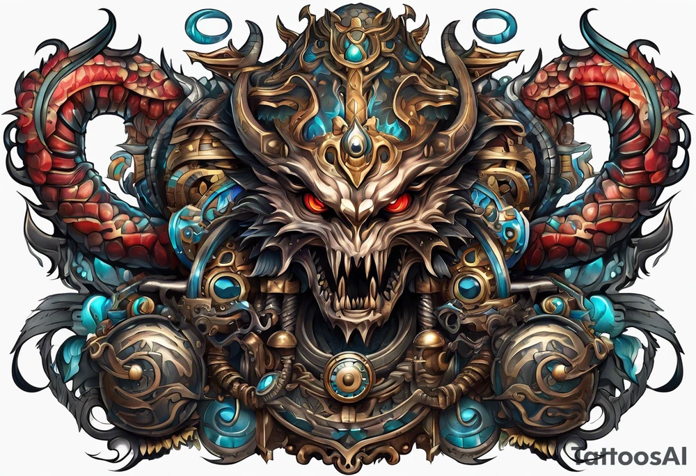 Fantasy monster tattoo idea