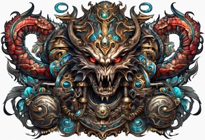 Fantasy monster tattoo idea