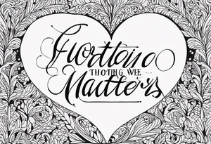 Writing So close, no matter how far
Couldn't be much more from the heart
Forever trusting who we are
And nothing else matters tattoo idea
