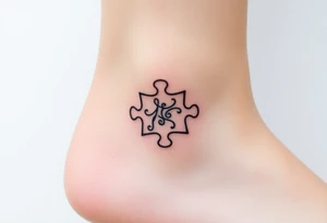autism puzzle piece tattoo idea