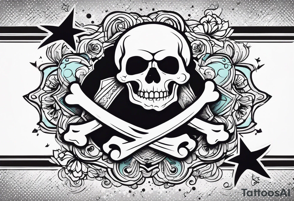 Skull and crossbones tattoo idea