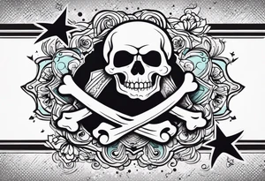 Skull and crossbones tattoo idea