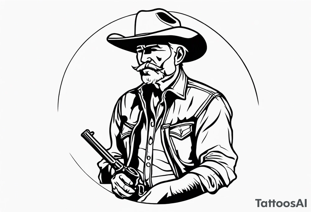 Old cowboy tattoo idea