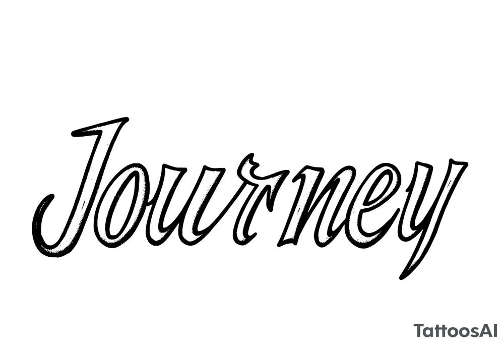 Journey script tattoo idea