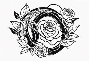 Biblical, snake with roses and vines with thorns rapping around your shoulder to arm tattoo idea