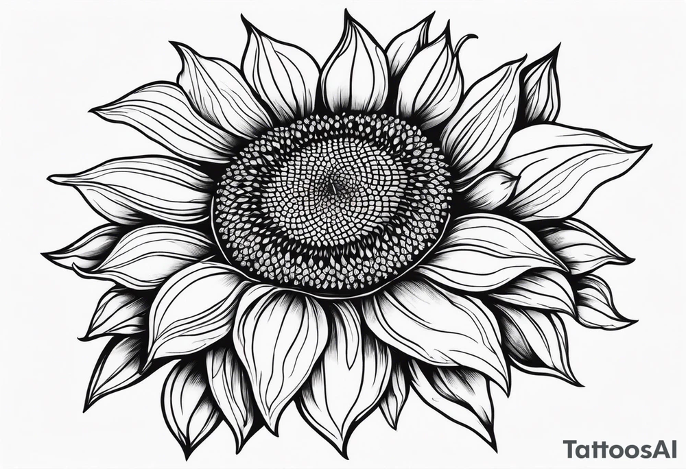 a sunflower tattoo idea