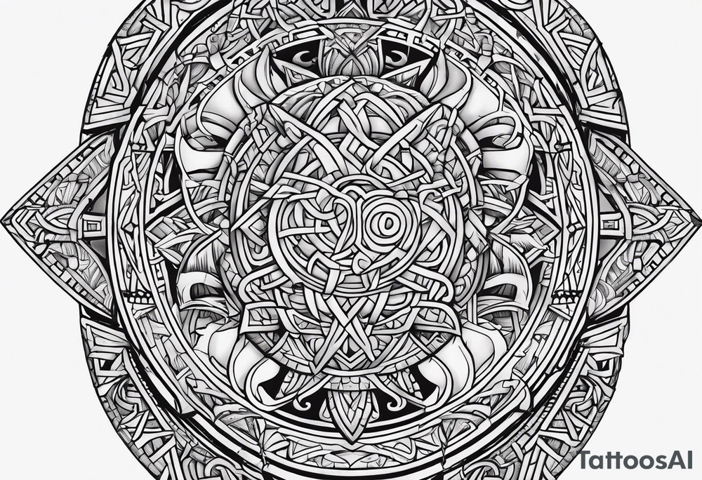 The words "keep going" in a Viking style tattoo idea