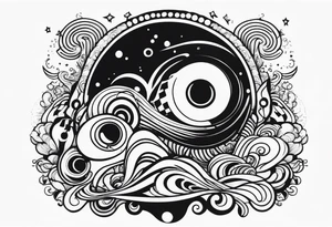 psychedelic, music tattoo idea