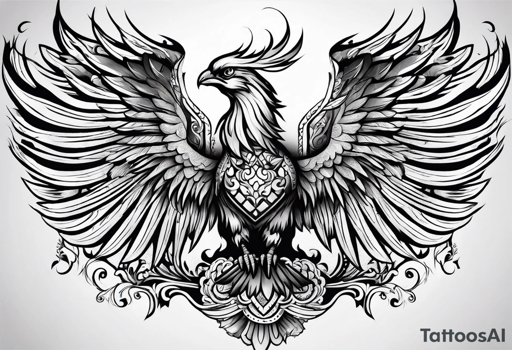 Phoenix mexican style tattoo idea
