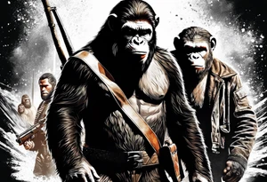 the movie planet of the apes tattoo idea