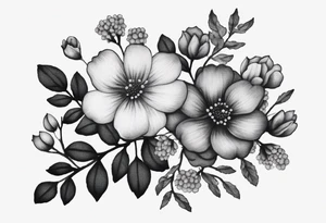 Small flowers tattoo idea