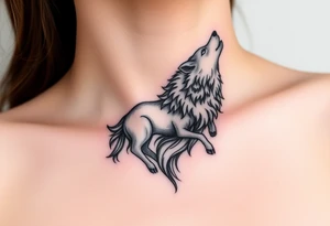 A wolf sheep mystical creature tattoo idea