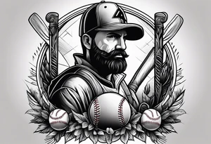 Father baseball hunting tattoo idea