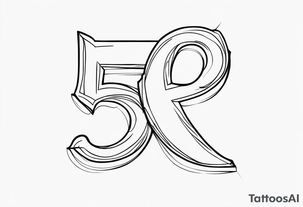 the number 5 tattoo idea