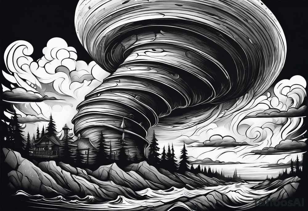 Tornado tattoo idea