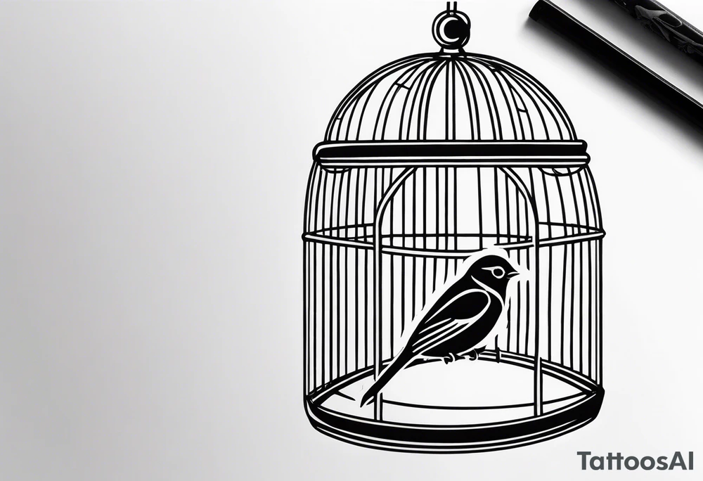 Bird in a Cage tattoo idea