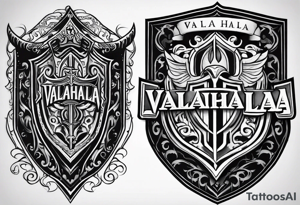 Valhalla shield tattoo idea