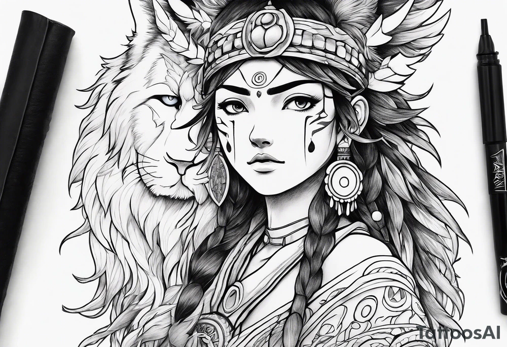 Princess momonoke tattoo idea