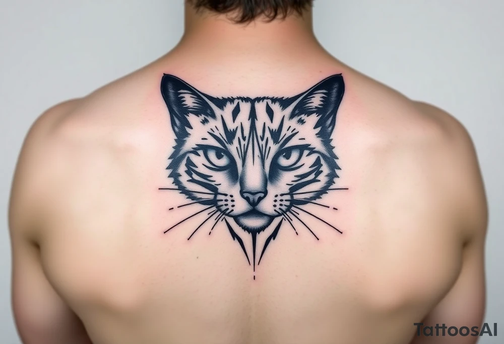 black cat tattoo idea