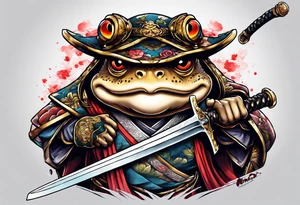 toad samurai sword tattoo idea