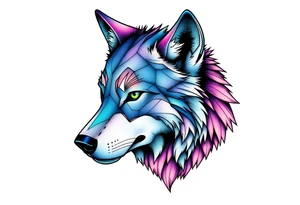 Aurora wolf tattoo idea