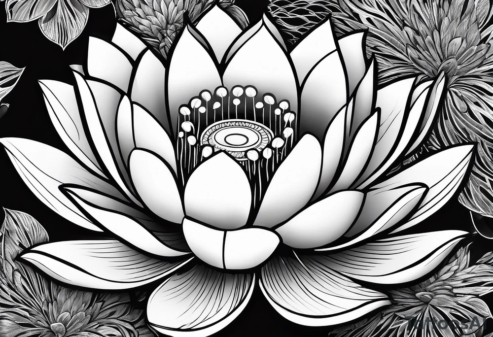 Lotus flower tattoo idea