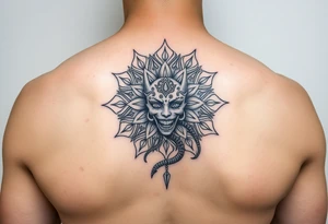Mandala and Medusa tattoo idea