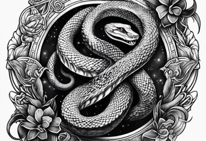 Snake axe tattoo idea