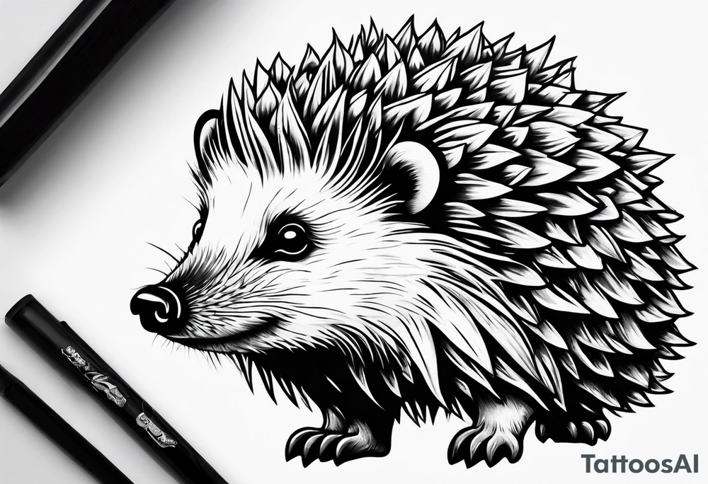 Buff Hedgehog tattoo idea