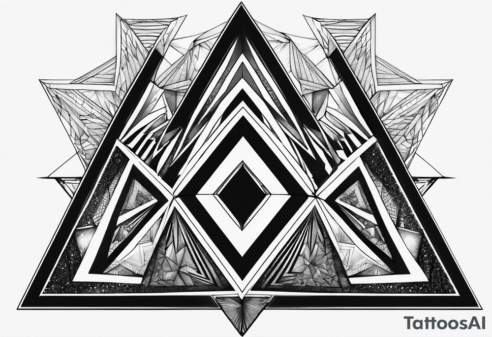 Fractal auto similar triangles tattoo idea