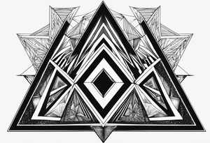 Fractal auto similar triangles tattoo idea