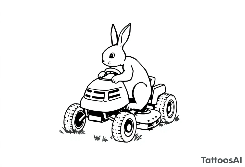 Speed dial from riding lawnmower turtle rabbit. tattoo idea