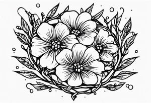 crown of thorns
old school vintage simple traditional design 
vintage flowers surrounding crown


bold color simple tattoo idea