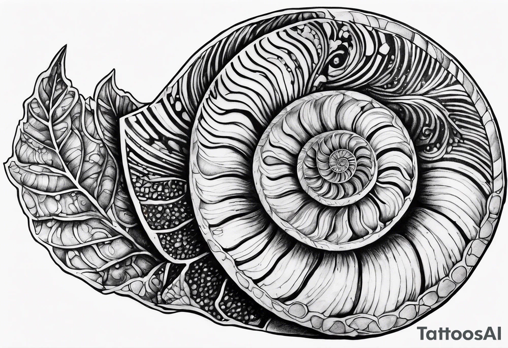 Ammonite fossil tattoo idea