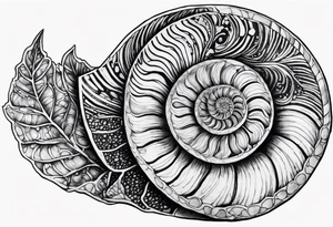 Ammonite fossil tattoo idea